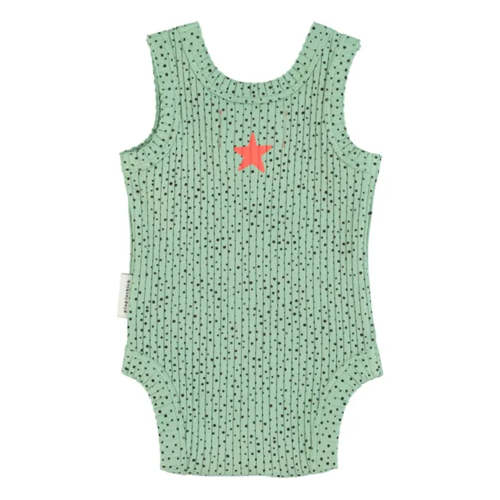 Piupiuchick Body Sans Manches Côtelé Coton Bio | Vert