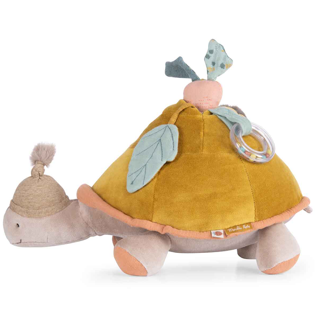 Moulin roty activiteitenknuffel zeeschildpad - 20 cm
