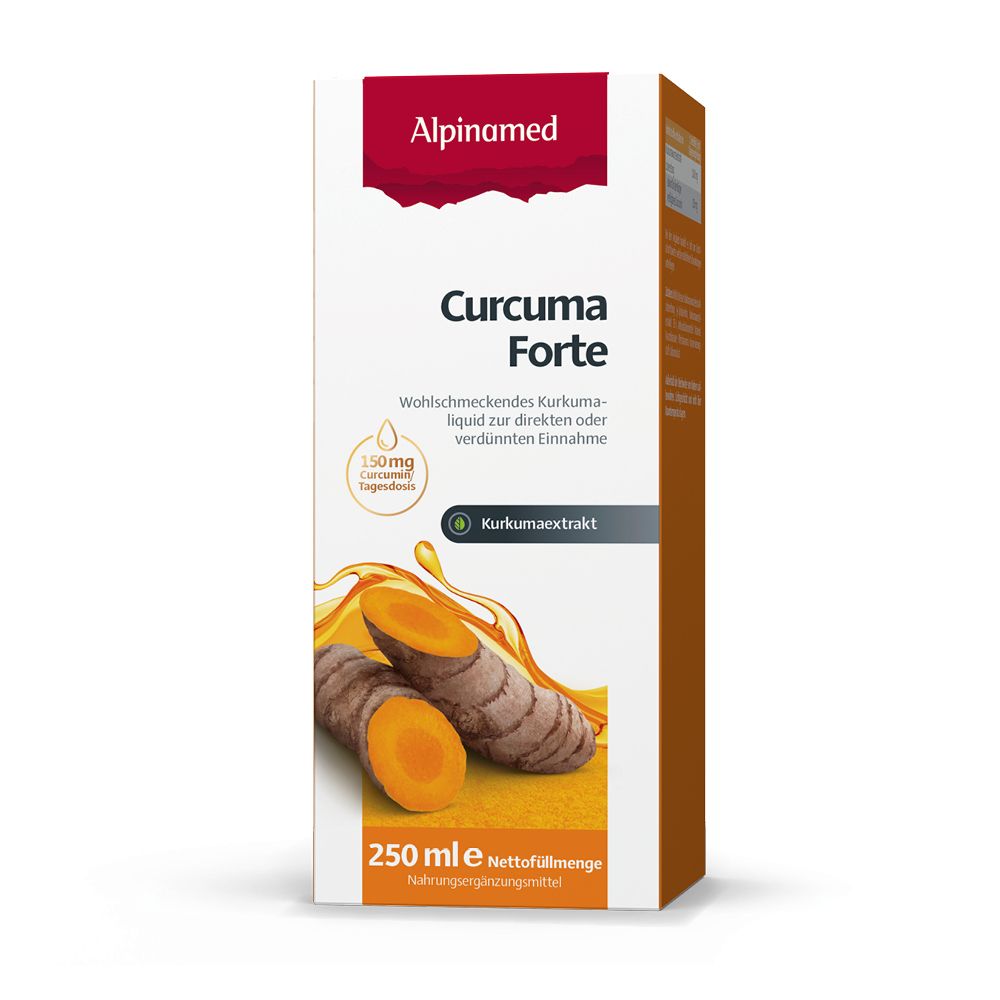 Alpinamed Curcuma Forte für eine hohe Nährstoffaufnahme – Vegan, flüssig, keine Kapseleinnahme