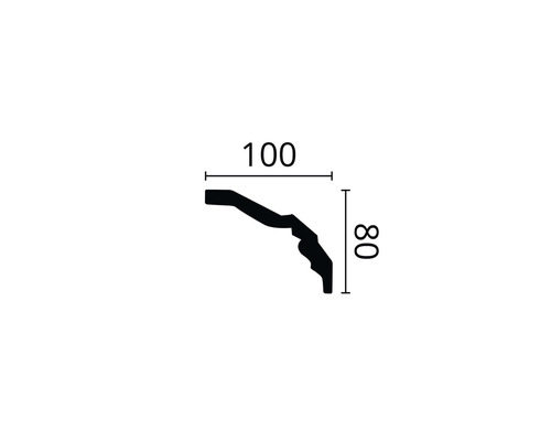 Plafondstrip E11 1x2 m 100x80 mm