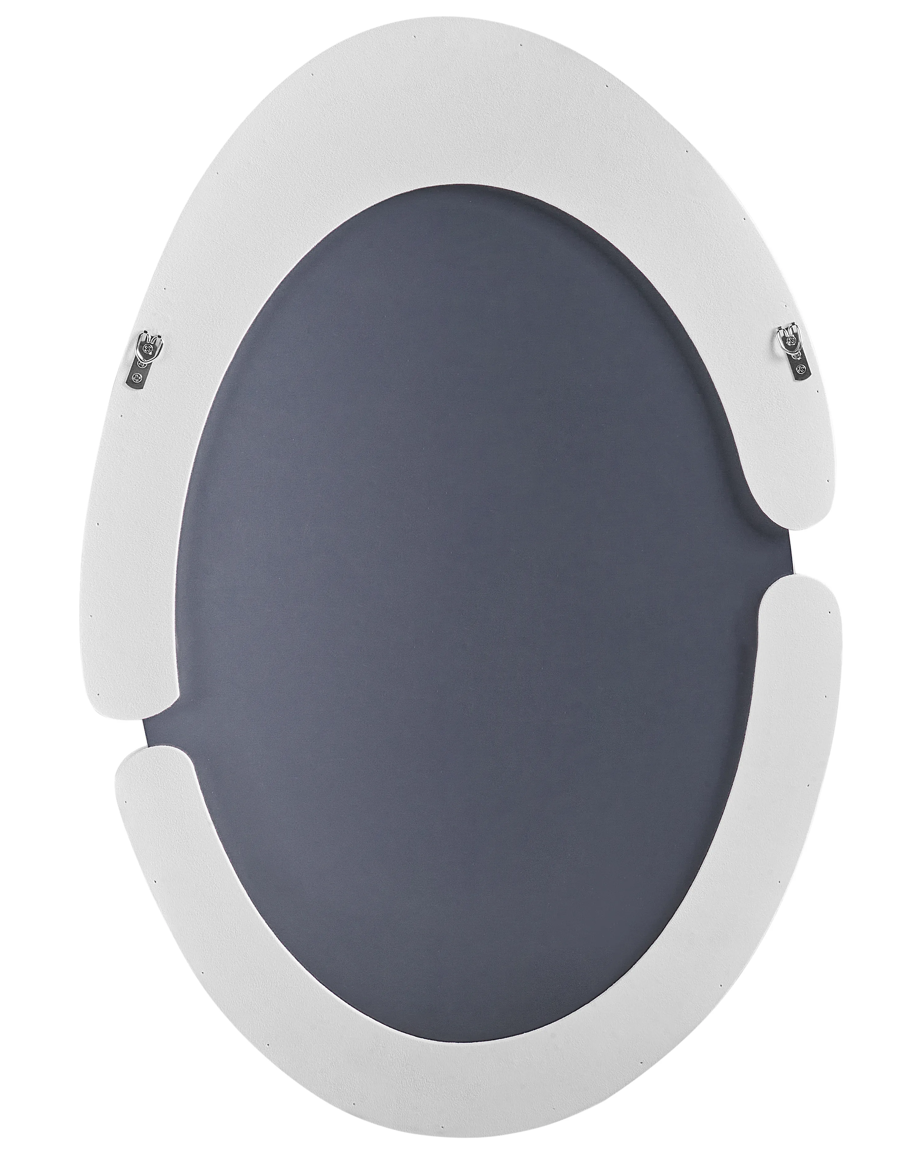 Wandspiegel MASSAY 53 cm 90 cm Fluweel Wit