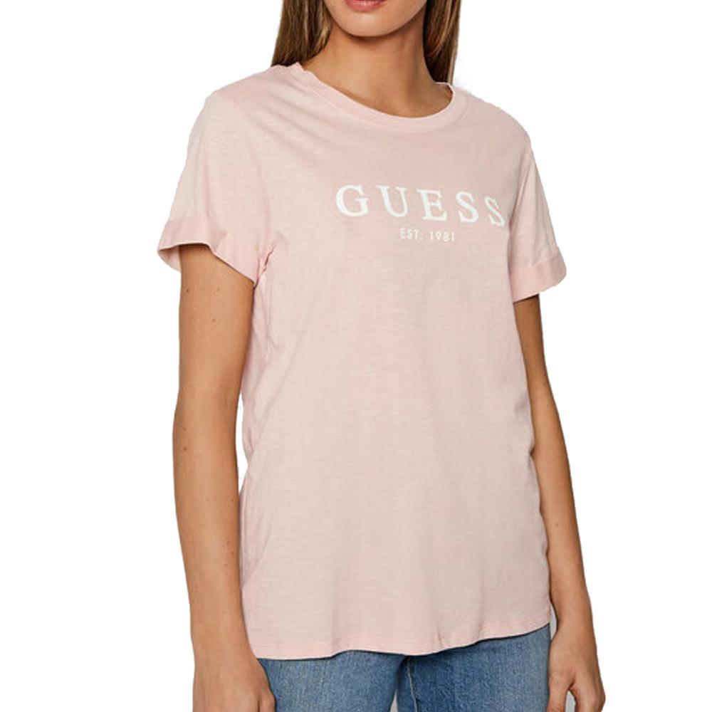 Guess T-shirt Rose Femme Guess R8G01