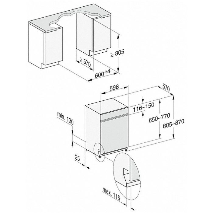 Miele Einbau-Geschirrspüler G 7610 SCi AutoDos