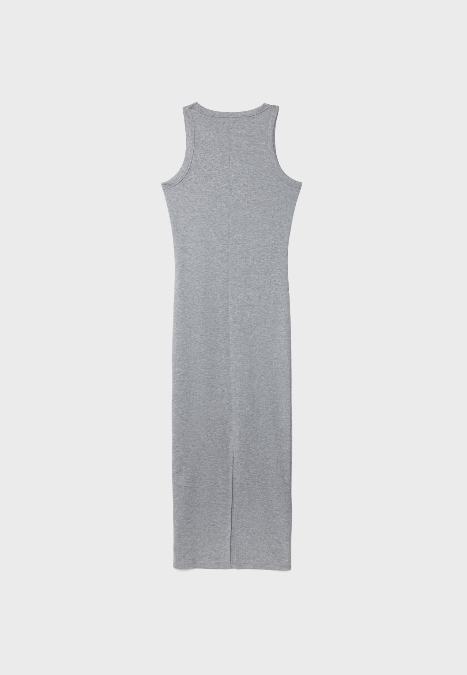 Vestido midi canelado ajustado