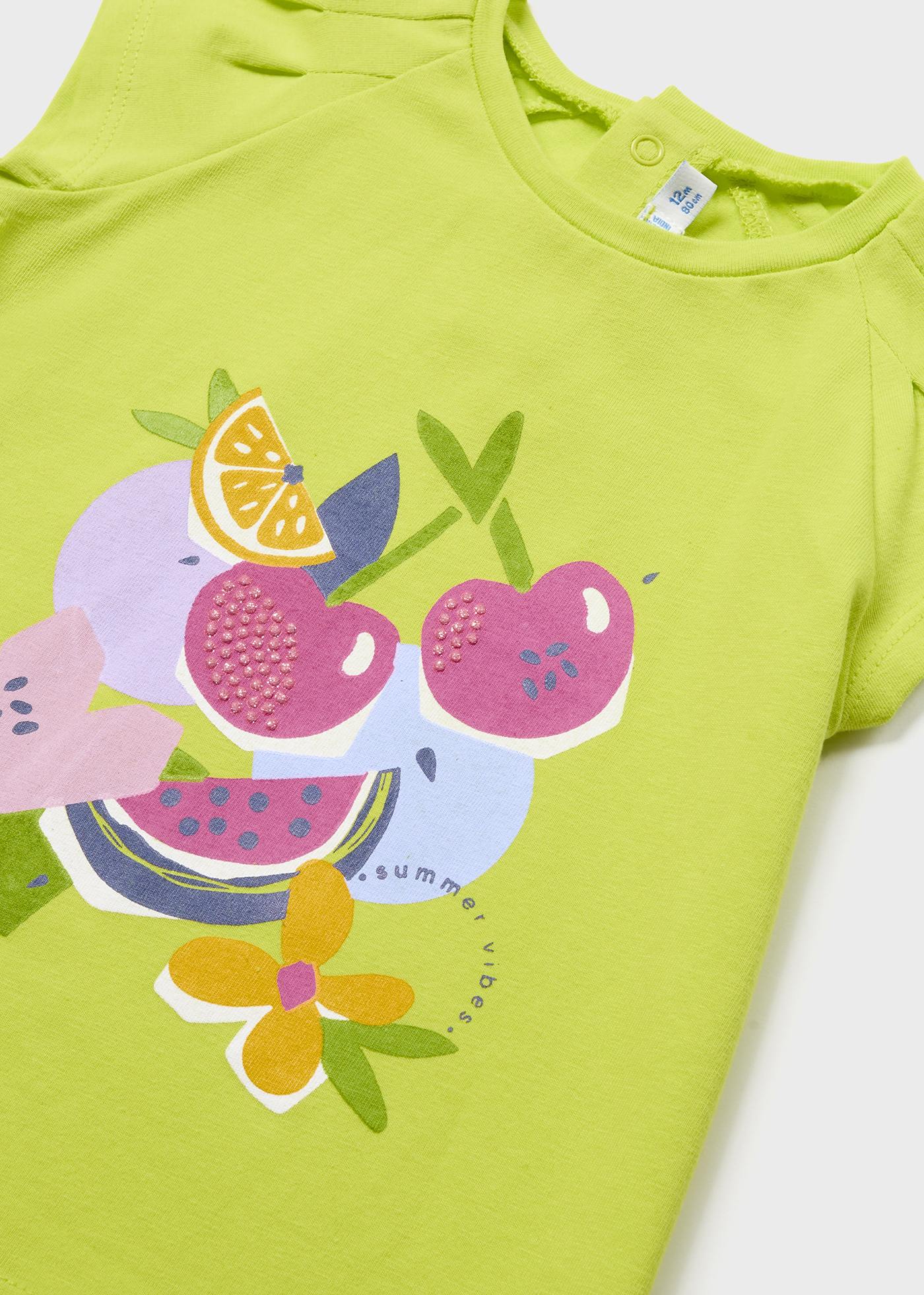 Conjunto de 2 peças em algodão sustentável estampado para bebê