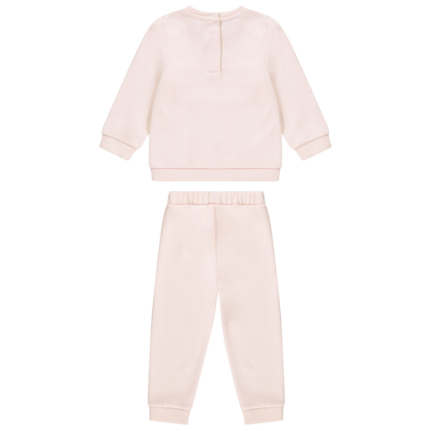 Ensemble en molleton sweat print love + jogging pour bébé fille