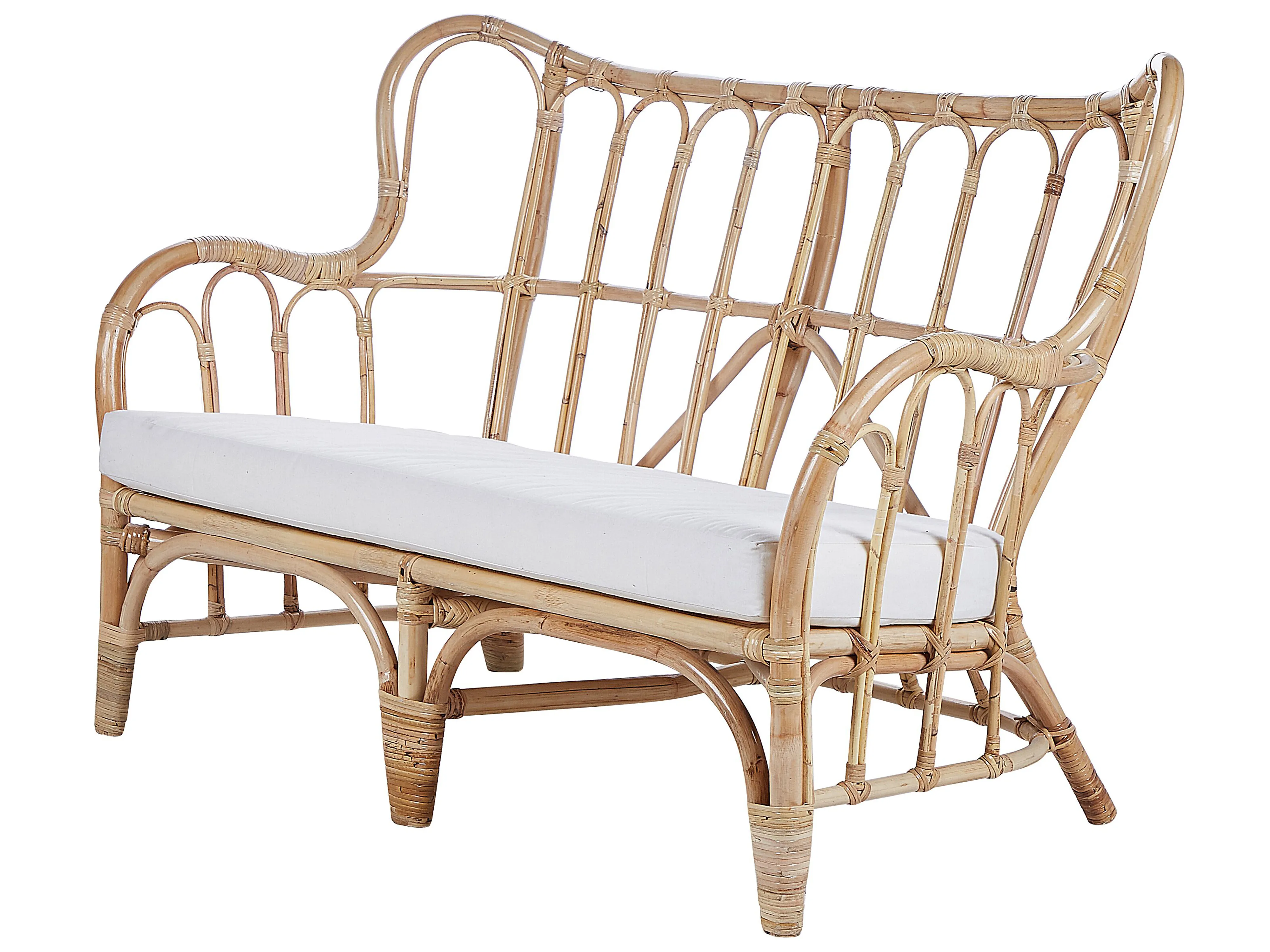 Loungeset met tafel 4-zits BRINDISI Rotan Natuurlijk