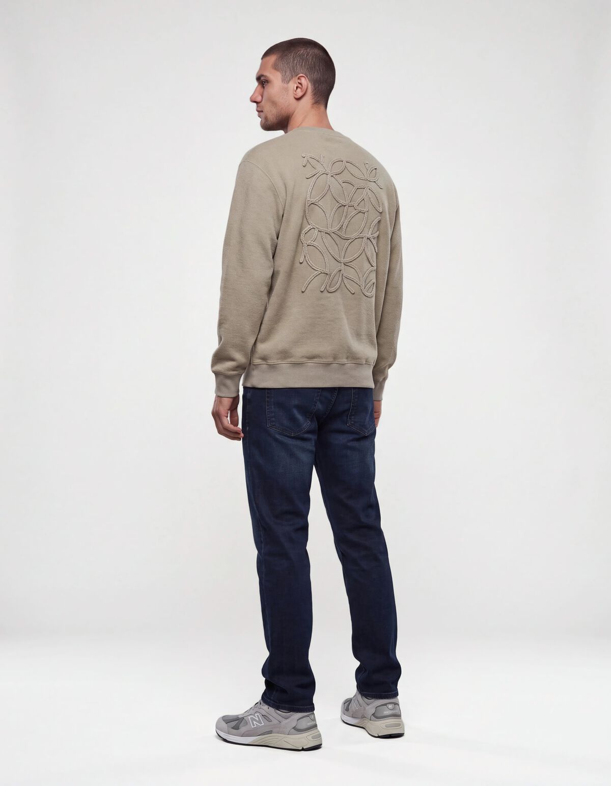 Comfort Straight Fit Jeans Blauw/Bruin L34