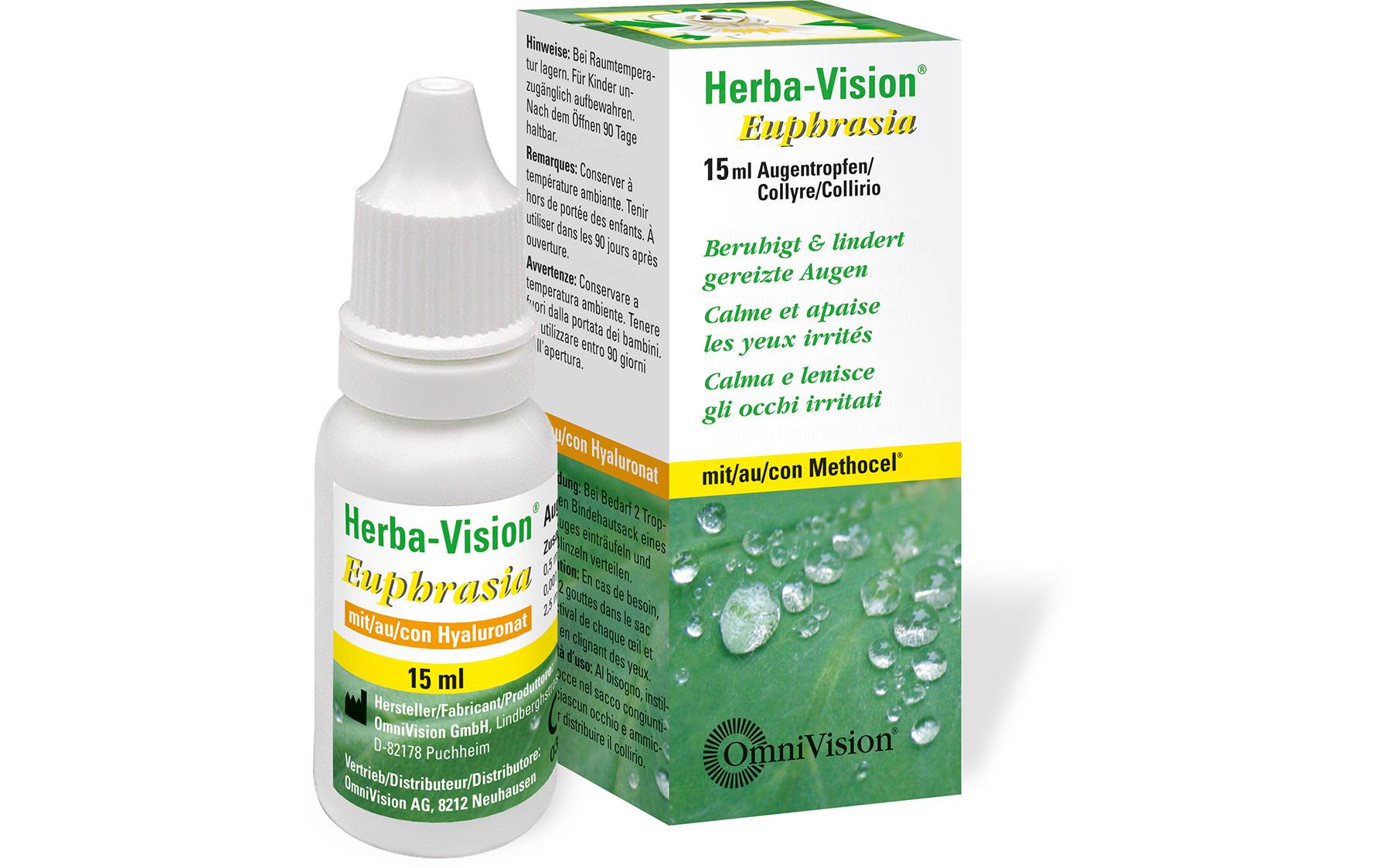 Augentropfen Herba-Vision Euphrasia 15 mlBenetzungslösung für müde Augen