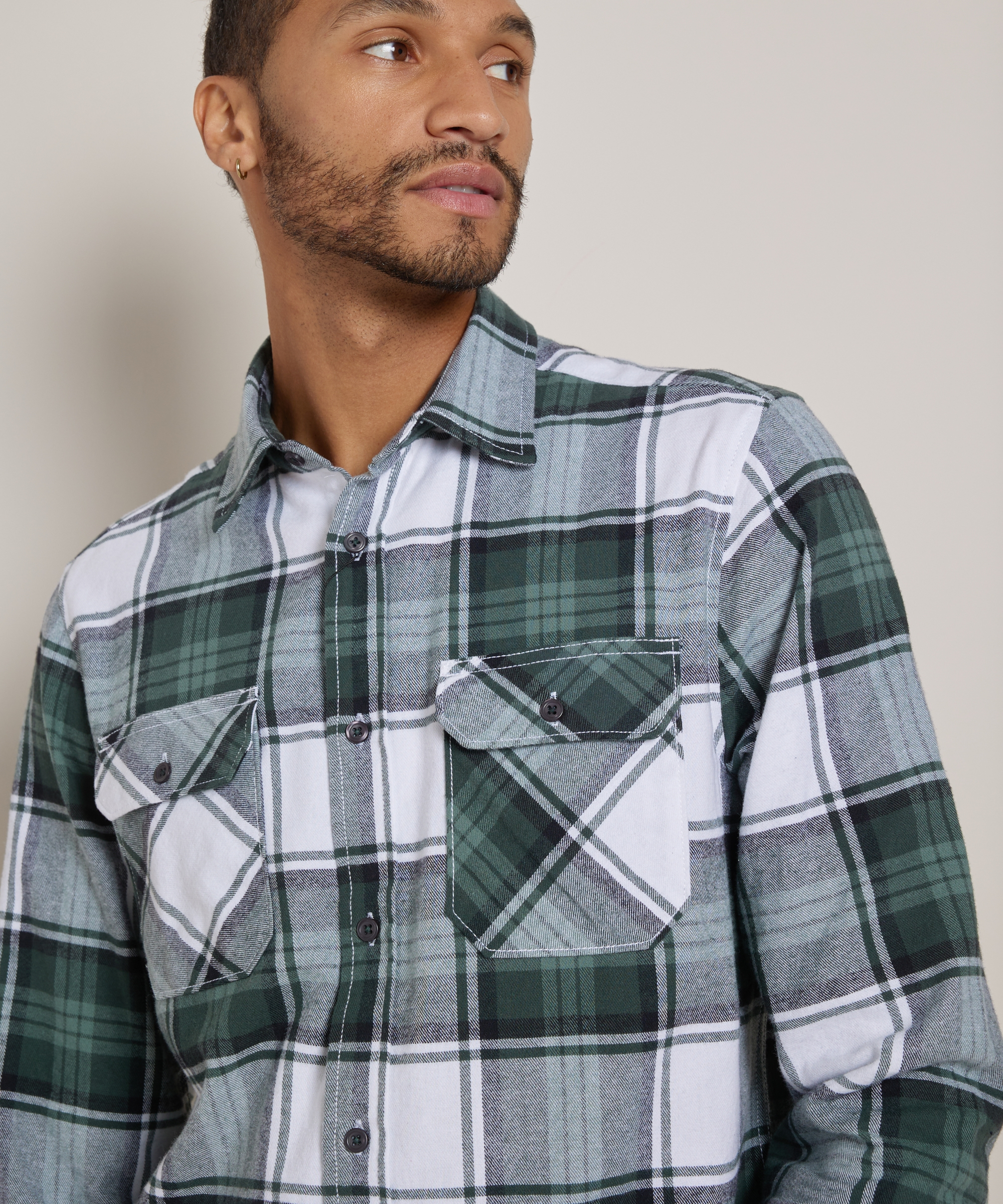flanel overhemd met borstzakken