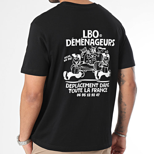 Tee Shirt Oversize Large Drop Collection Déménageurs Noir Blanc