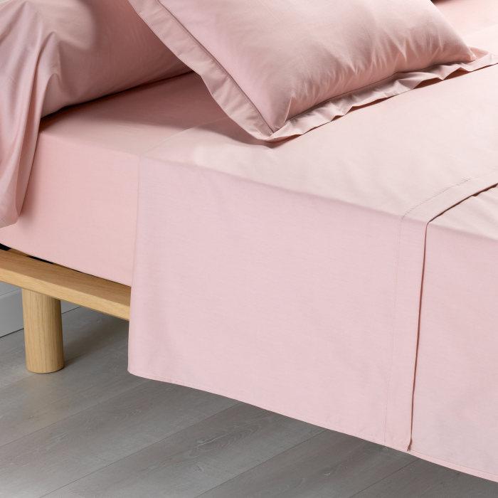 DRAP PLAT 2 P 240X300CM PERCALE UNI ROSE POINT BOURDON