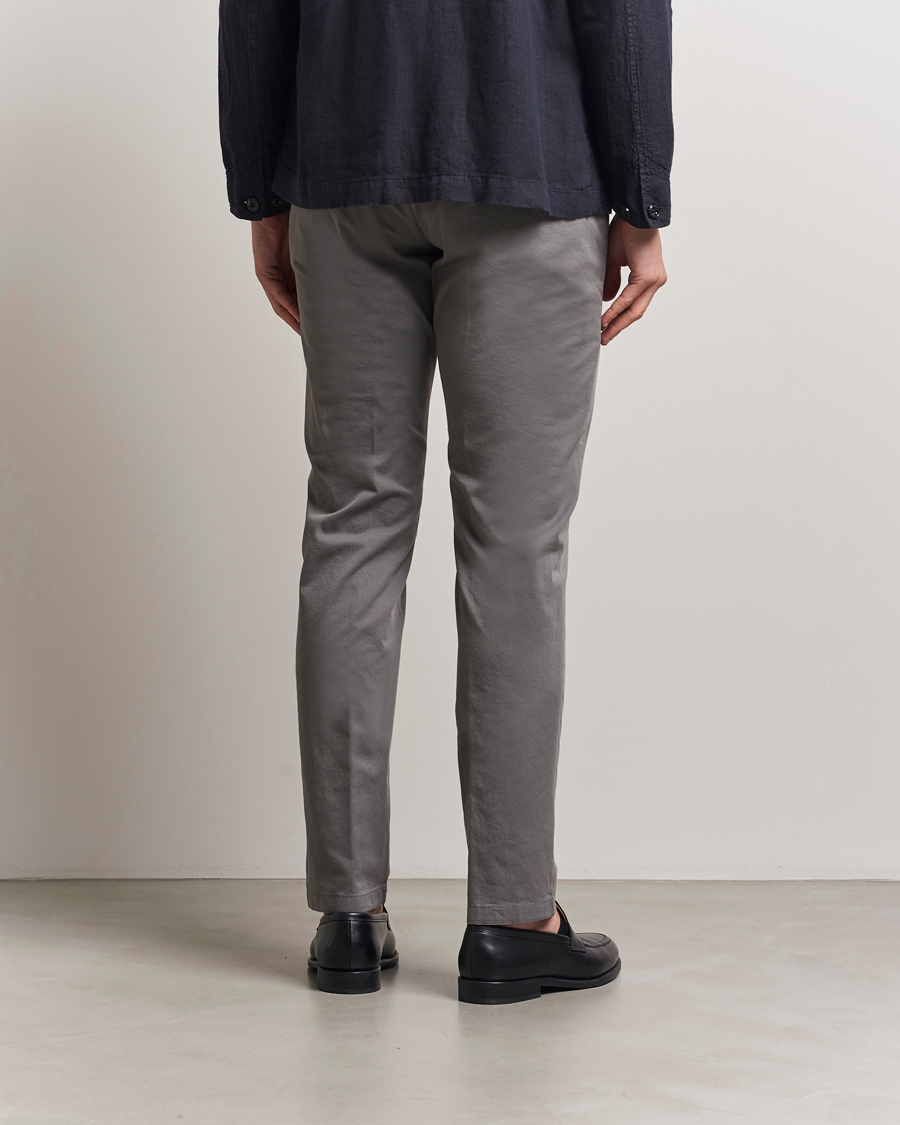 Canali Slim Fit Cotton Stretch Chinos Dark Grey