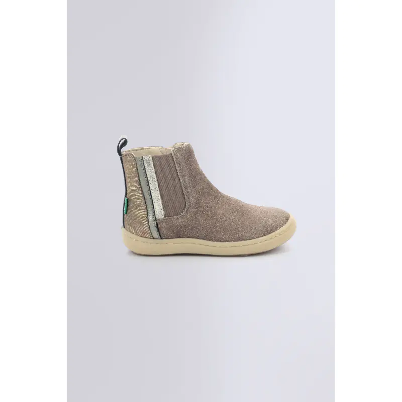 KICKPOLINA TAUPE FANTAISIE BOOTS Cuir Fille
