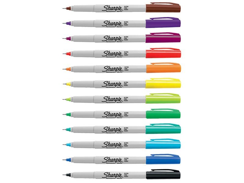 Sharpie Filzstift Ultrafein Permanentmarker Rundspitze, 12e Permanentmarker für farbenfrohe Kreationen