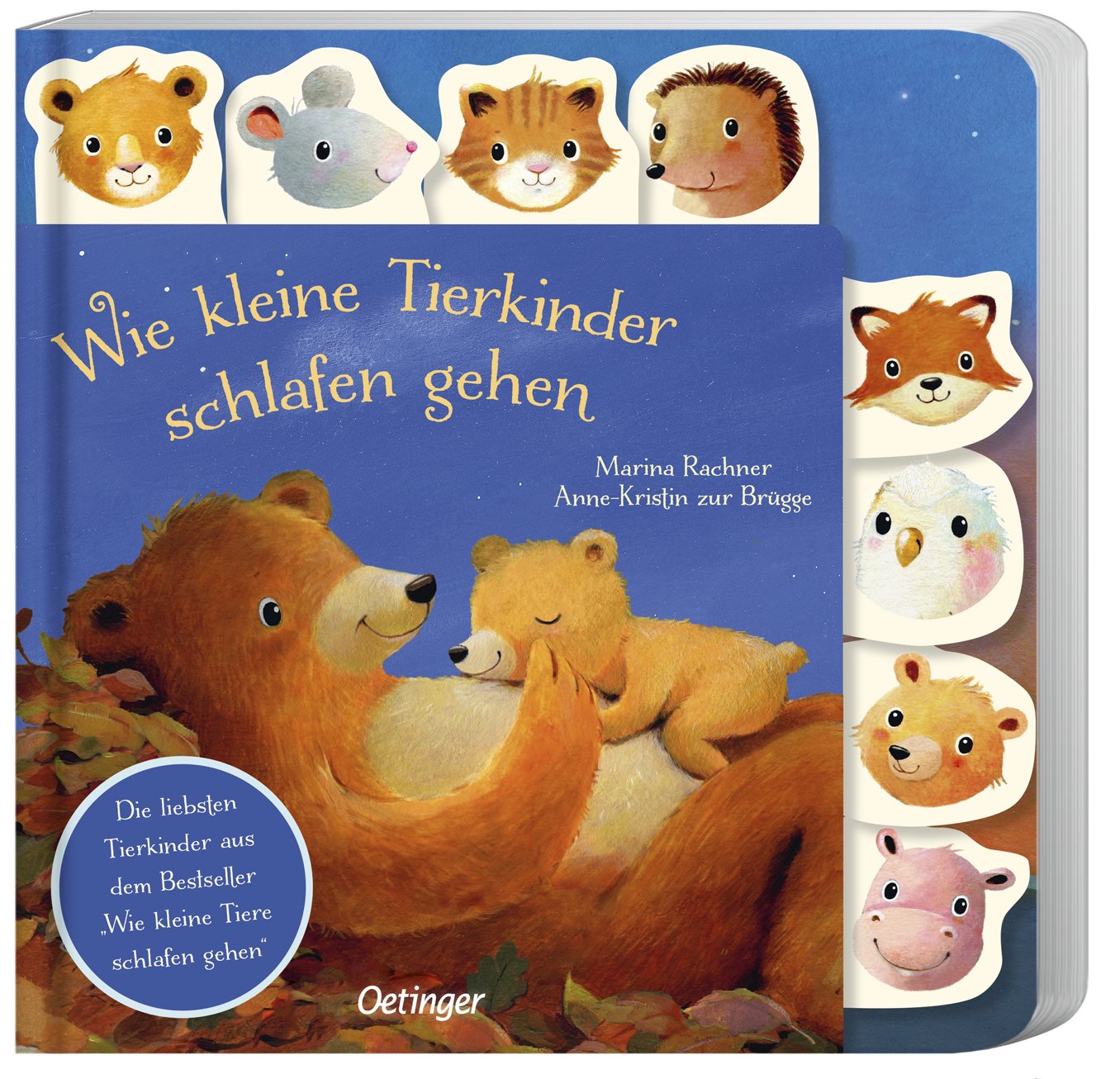 Wie kleine Tierkinder schlafen gehen