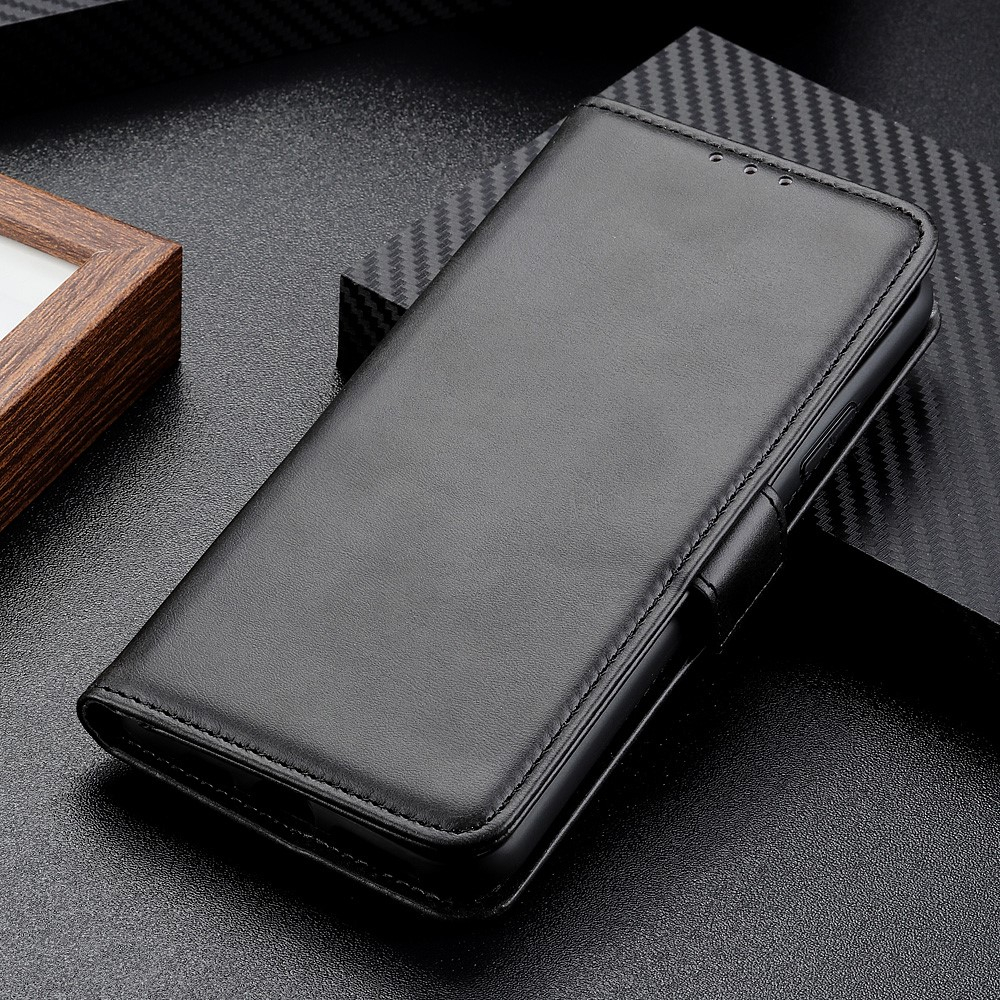 Samsung Galaxy S22 5G Vintage Leder Tasche Flip Cover Fashion Design - Schwarz