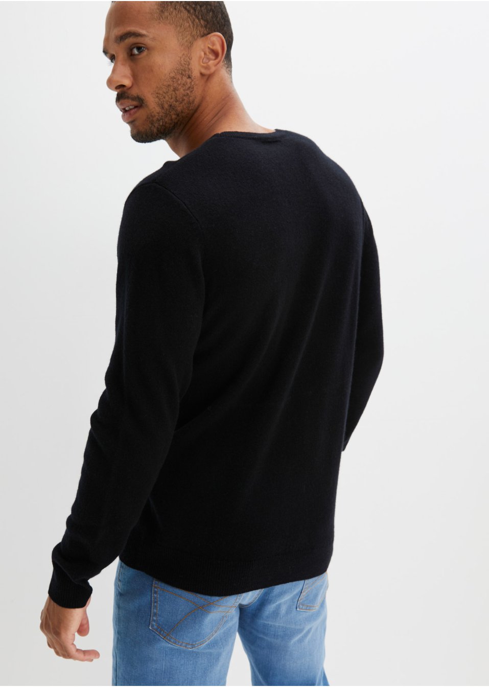 Pull en laine avec teneur en Good Cashmere Standard®, col rond