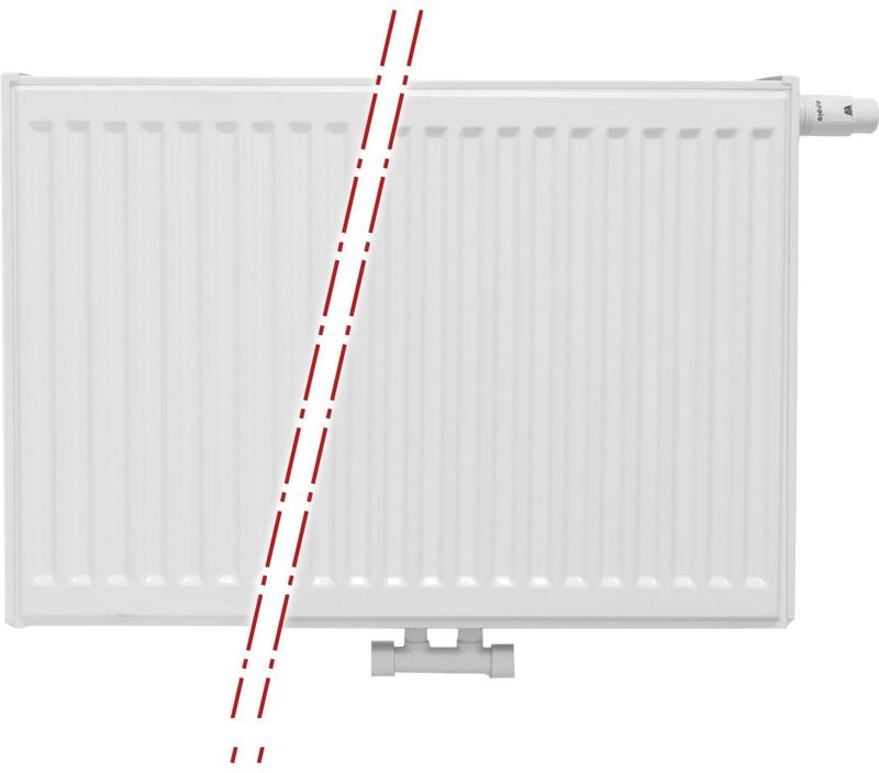 ECA - Paneelradiator Compact 8 - Wit - 60x80 cm - 1751 Watt - Geribbelde Voorzijde