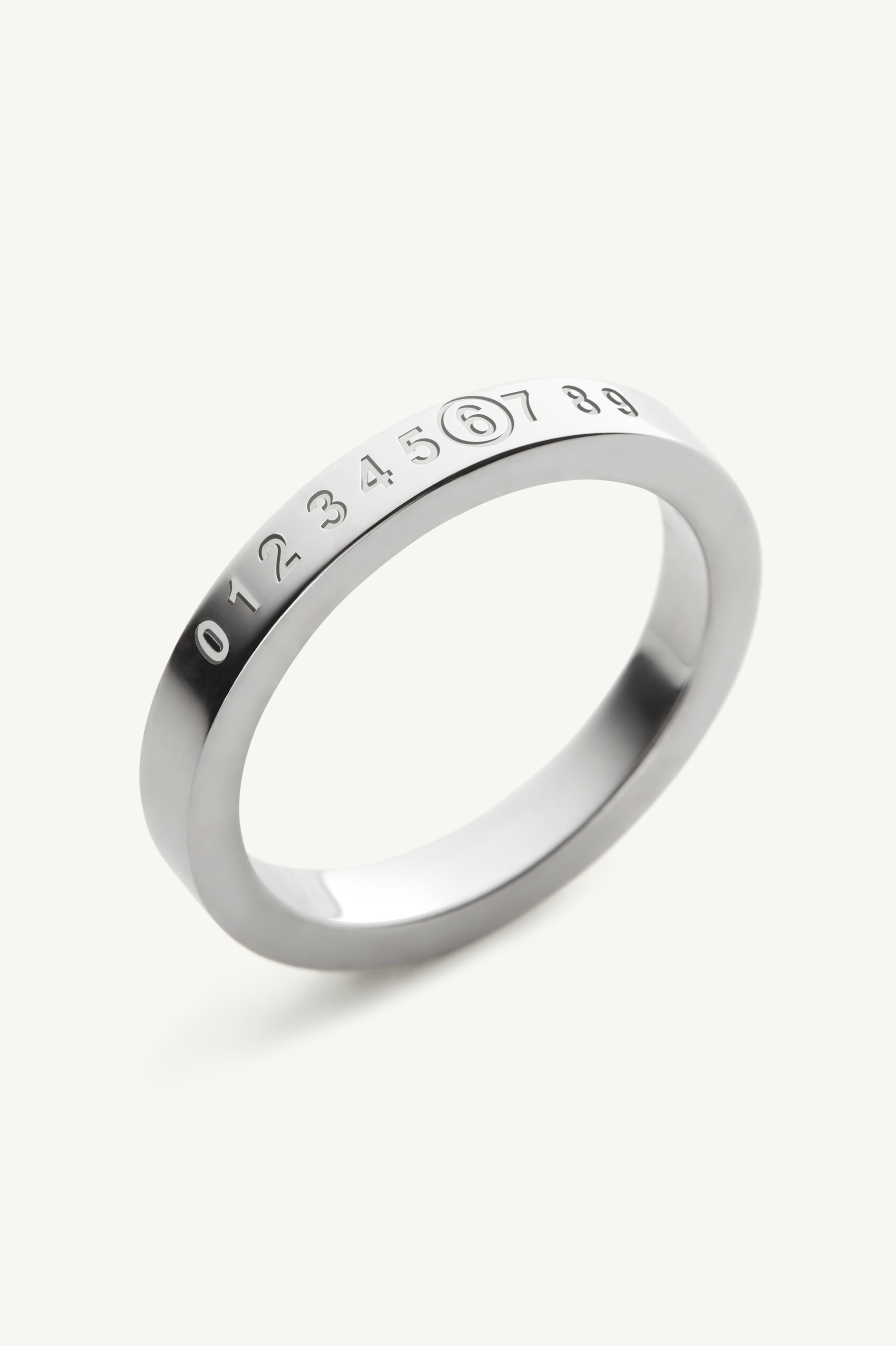 Bague numeric minimal signature Polished palladio