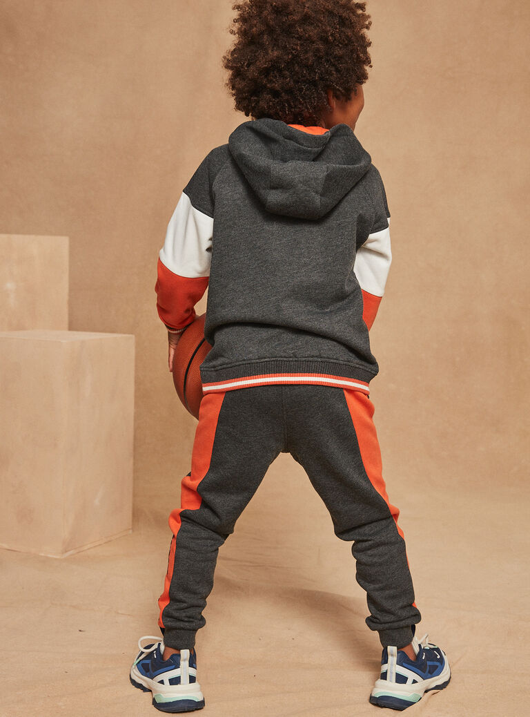 Jogging gris et orange