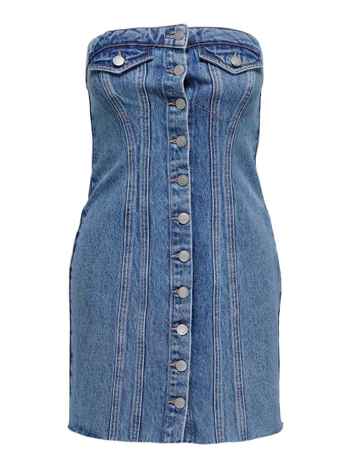 ONLJASMINE Kurzes Kleid Medium Blue Denim