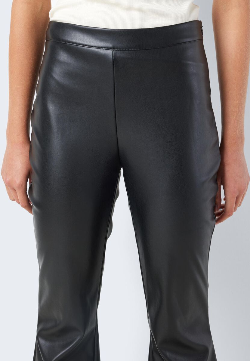 Andy Pasa PU - Pantalon Évasé Taille Haute | Noisy May Pantalon imitation cuir