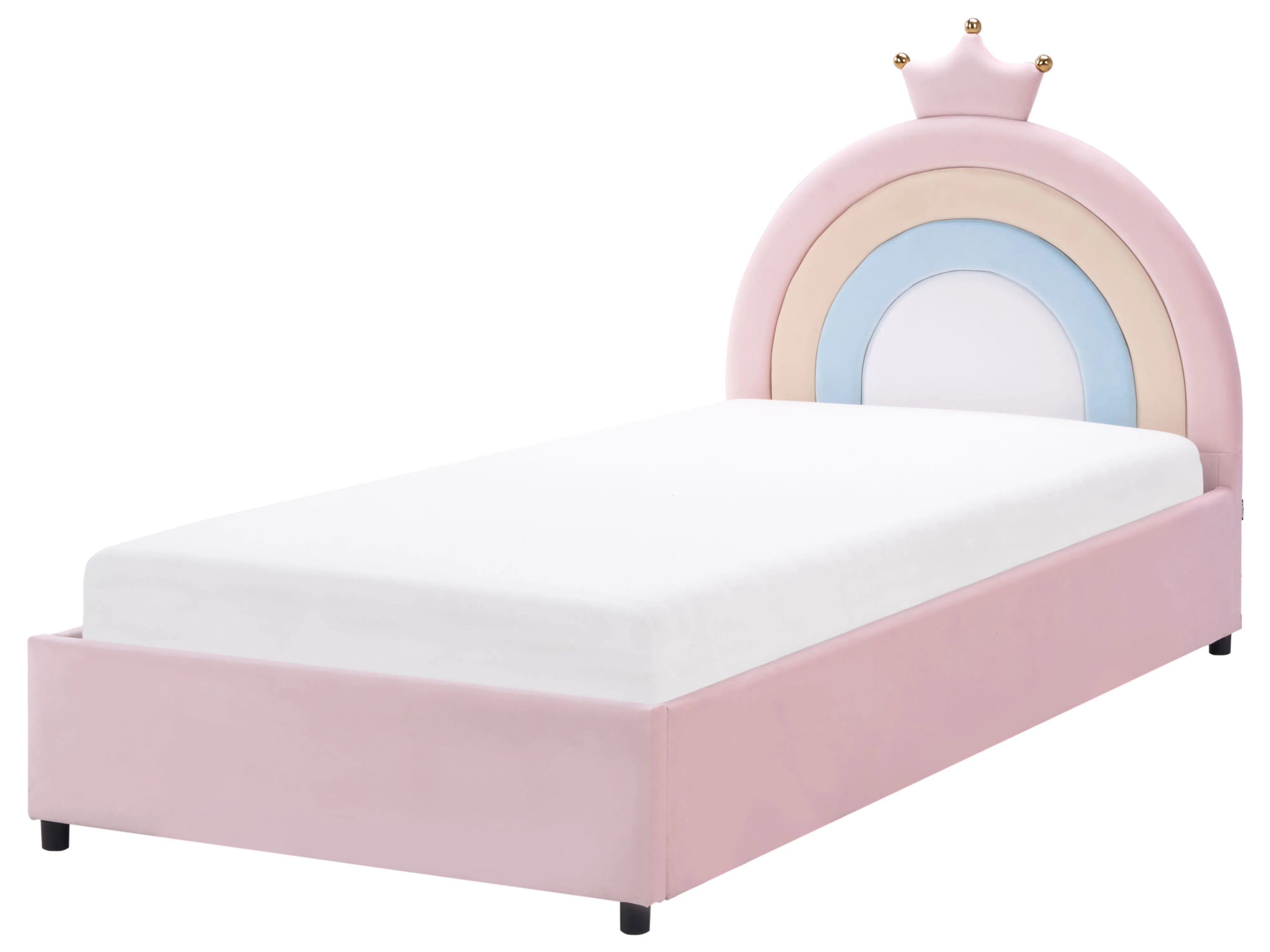Kinderbed met opbergruimte Kroon Fluweel GRISETOT 90 x 200 cm Roze