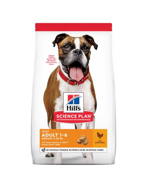 Hill's Canine Adult Light Medium Breed Kip - Hondenvoer
