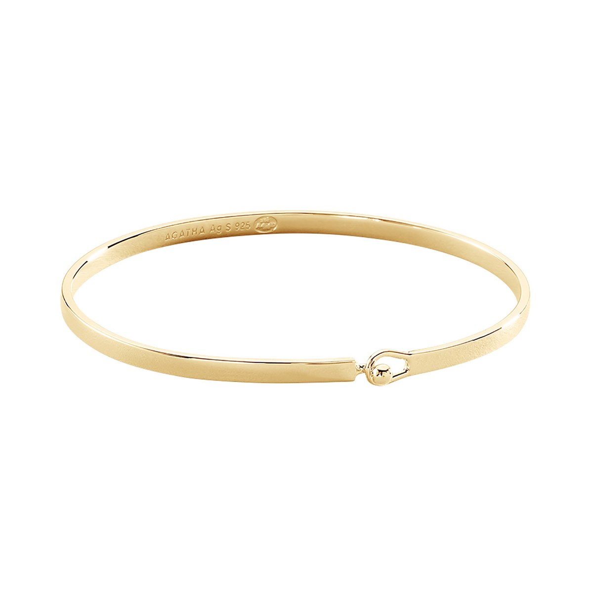 Bracelet jonc Agatha Bangle argent doré