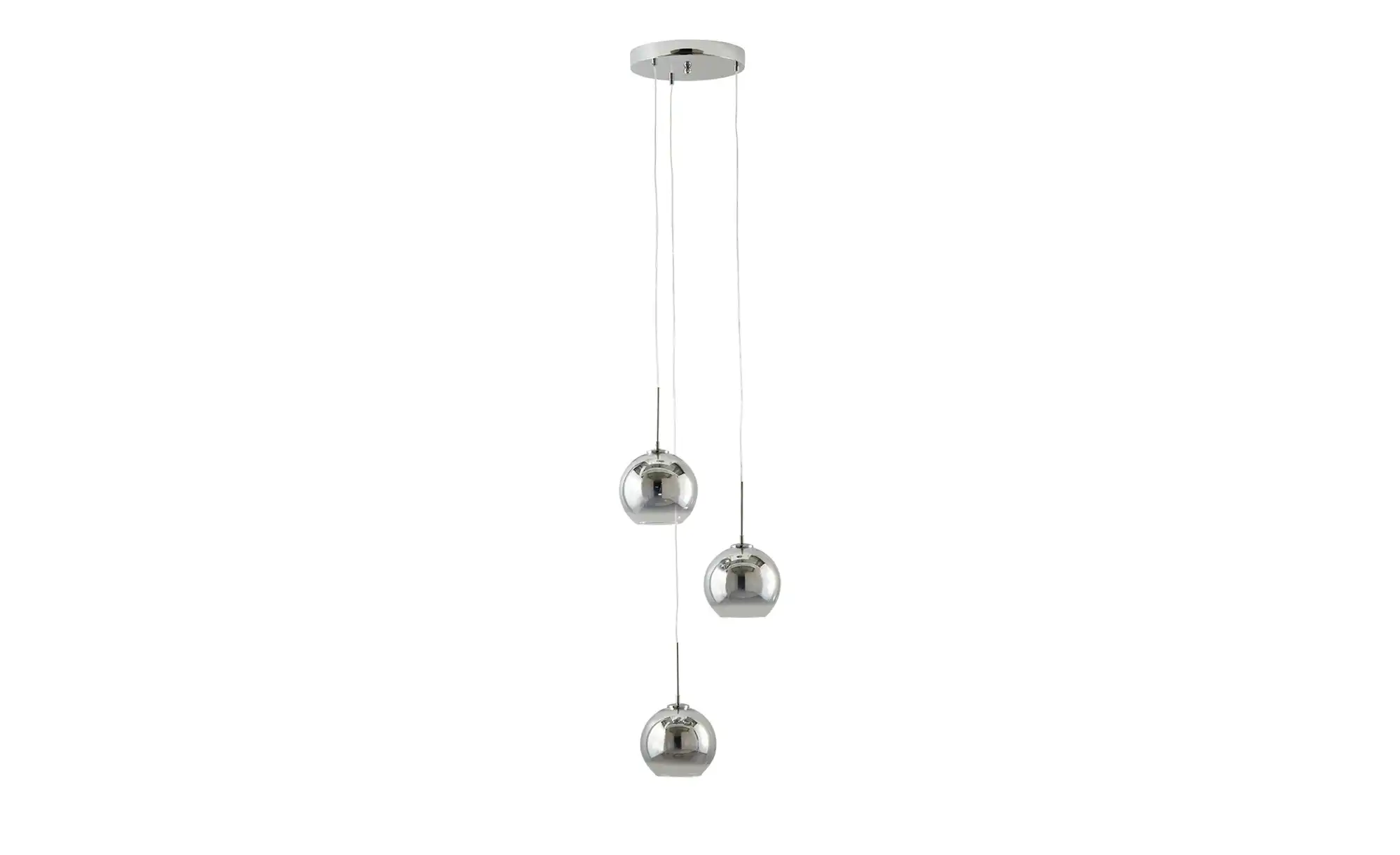 Meisterleuchten LED-Pendelleuchte, chrom Glas chromfarben beschichtet