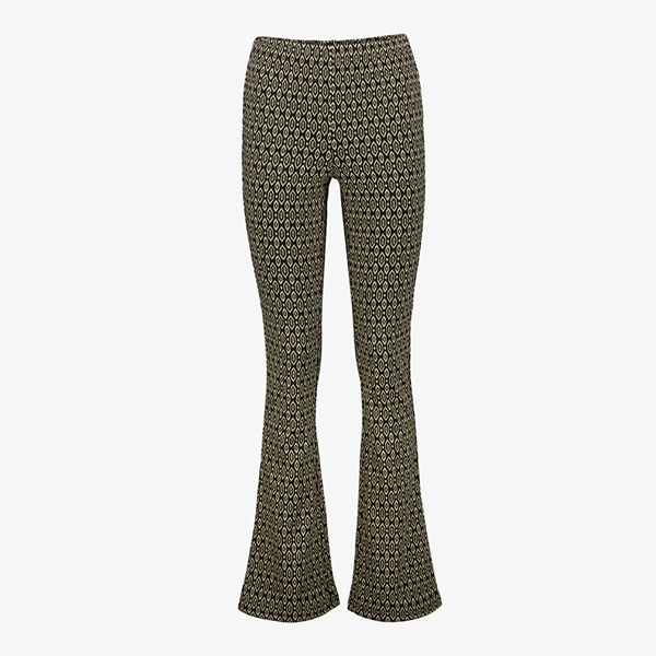 TwoDay dames flared broek zwart met print