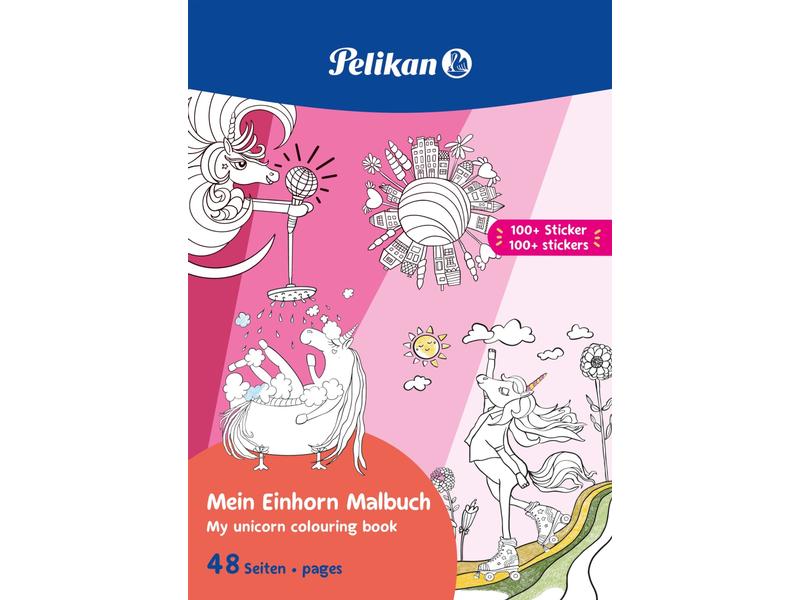 Pelikan Malbuch mit Stickern 48 Seiten, FSC Malbuch mit Stickern