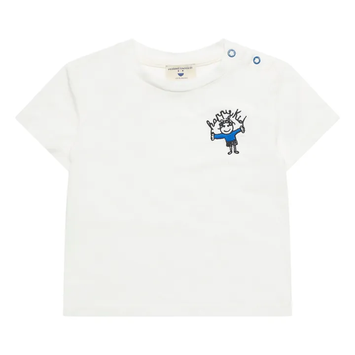 Weekend House T-Shirt Baby Happy Kid Coton Bio | Blanc