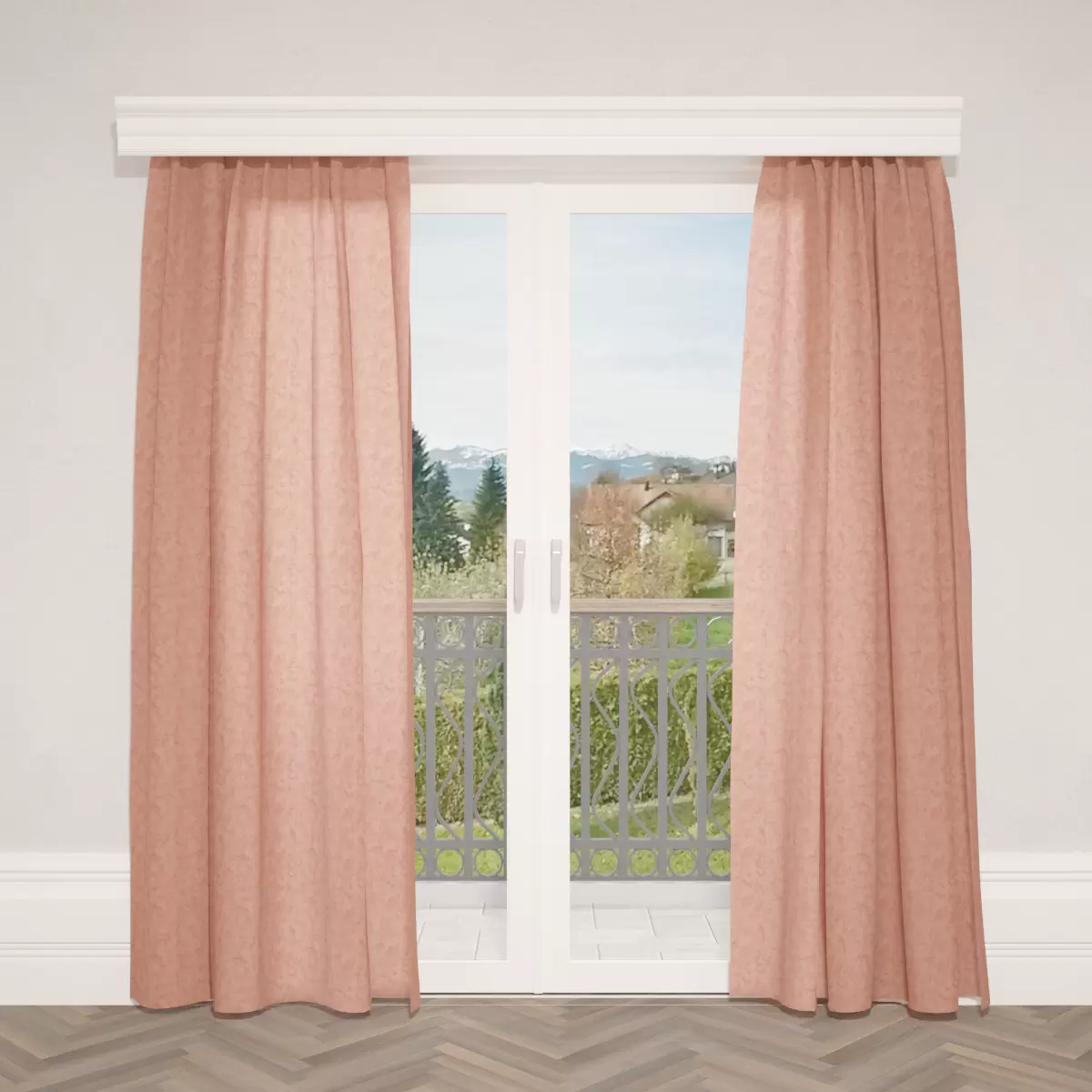 Nachtvorhang Marmor Rosa