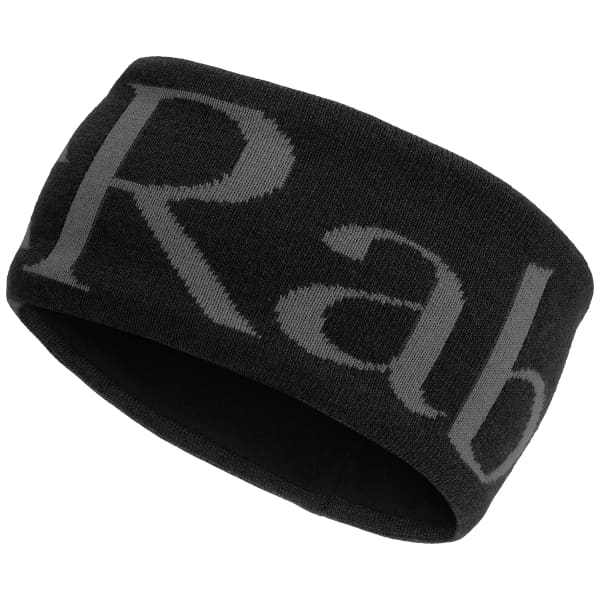 Bonnet Bandeau ski de randonnée RAB KNITTED LOGO HEADBAND ANTHRACITE