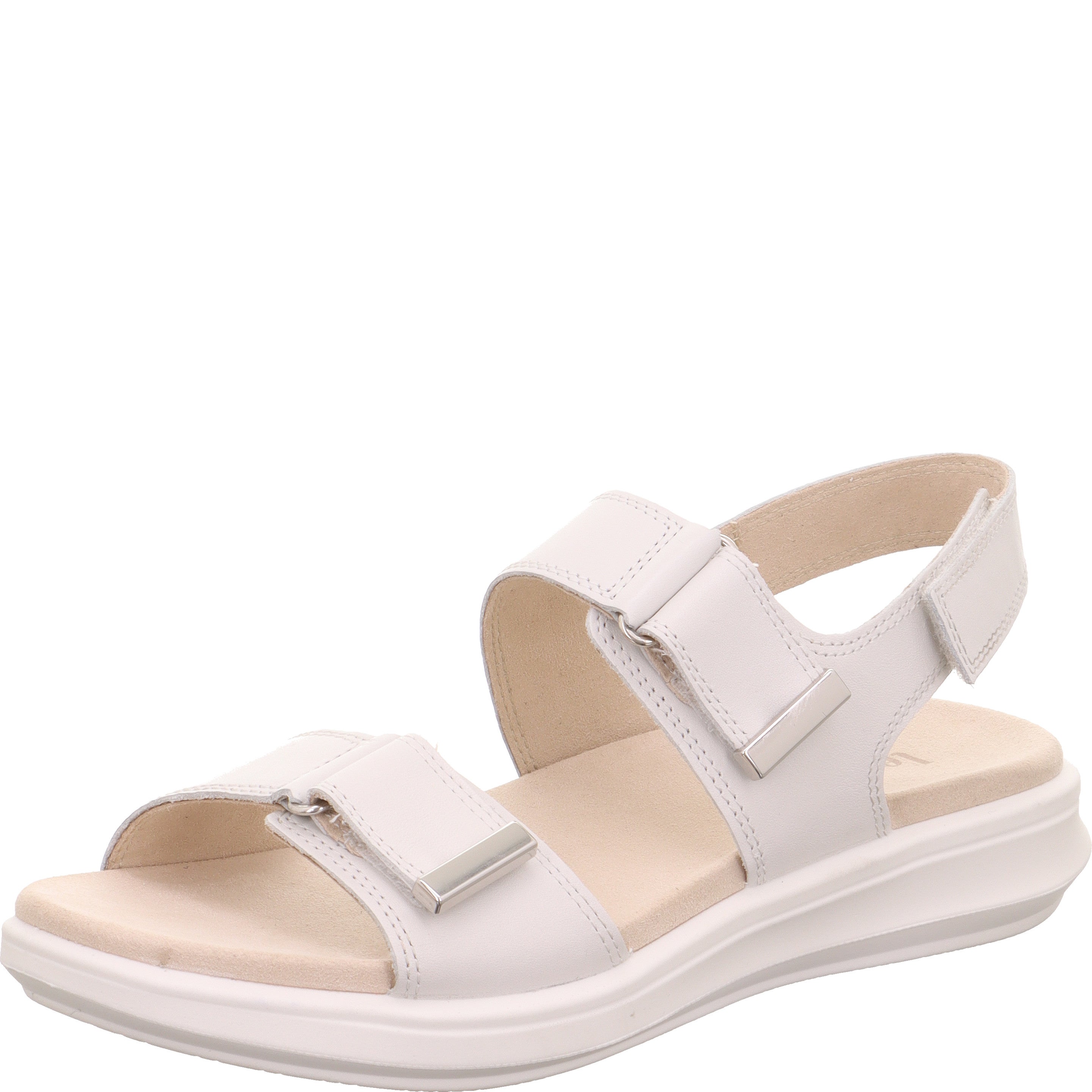 legero ELLA Damen  Sandale mit Klettverschluss - Farbe: Offwhite - Größe: 37