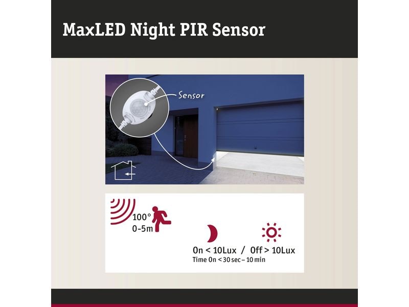 Paulmann Bewegungssensor MaxLED Night PIR Sensor für Nachtbeleuchtung
