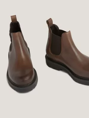 Botas de cano curto de couro