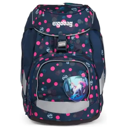ergobag PACK Set PhantBärsiewelt Reflex Glow, ergonomischer Schulrucksack, Set 6-teilig