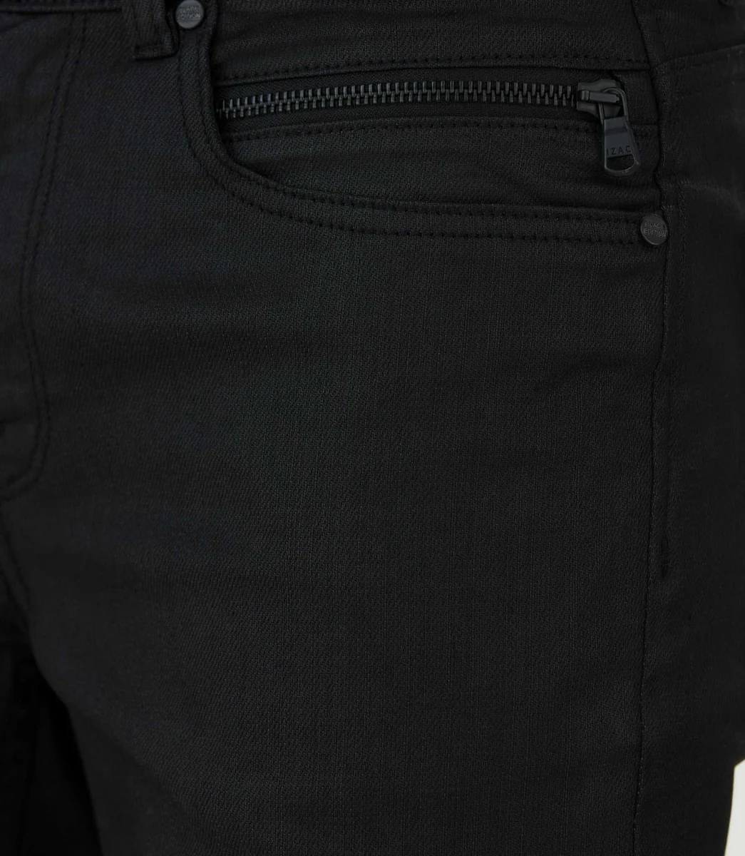 Jean slim enduit noir 