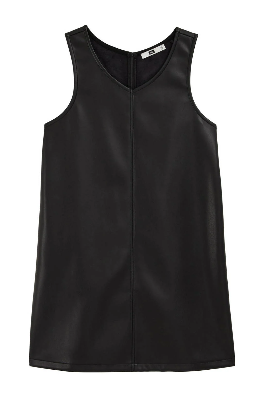 WE Fashion imitatieleren overgooier zwart