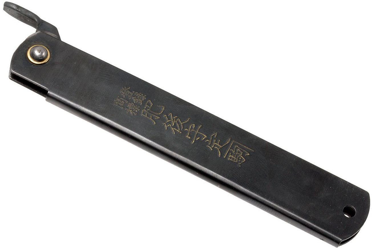 Higonokami zakmes 9,2 cm HIGO05BL, koolstofstaal, zwart