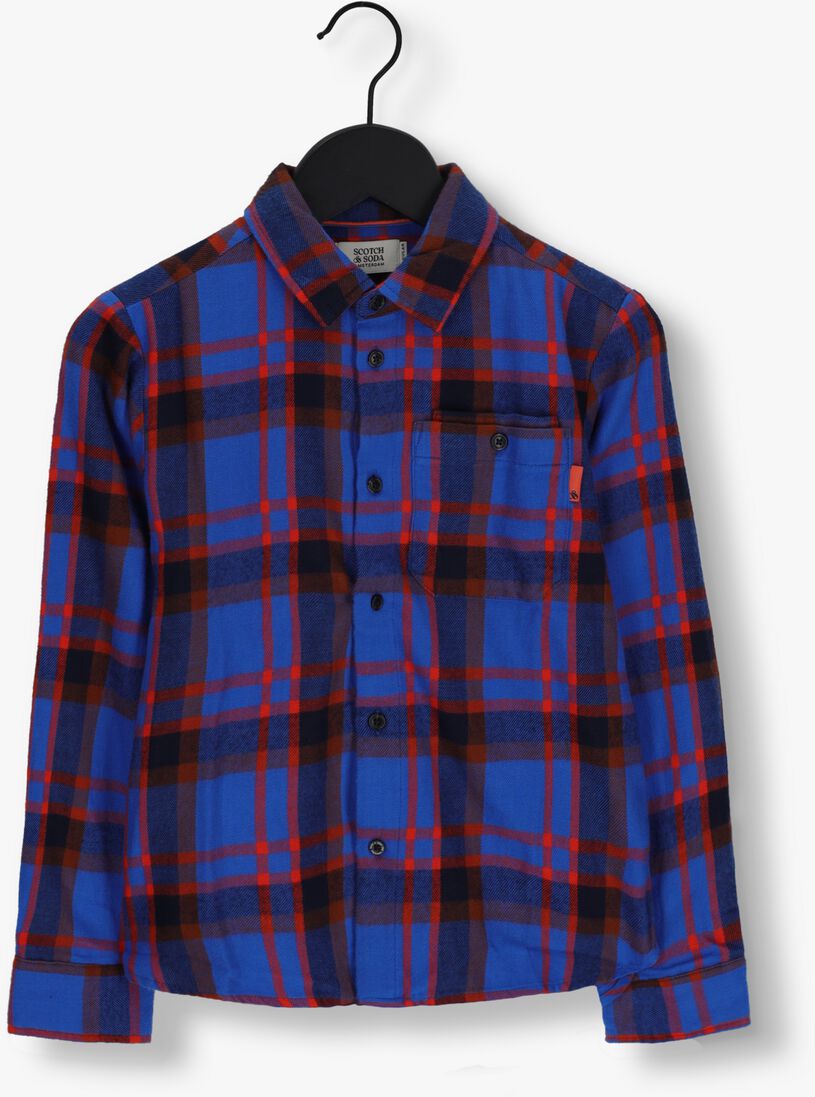 SCOTCH & SODA blauwe scotch & soda casual overhemd 167558-22-fwbm-d20
