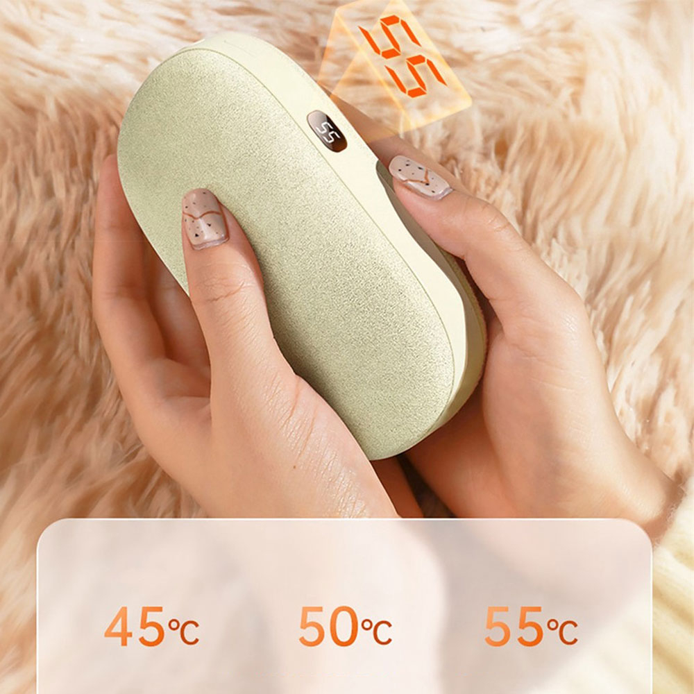 (5V/2A) 2in1 10000mAh Flauschige USB Powerbank Ladegerät   Handwärmer - Grün