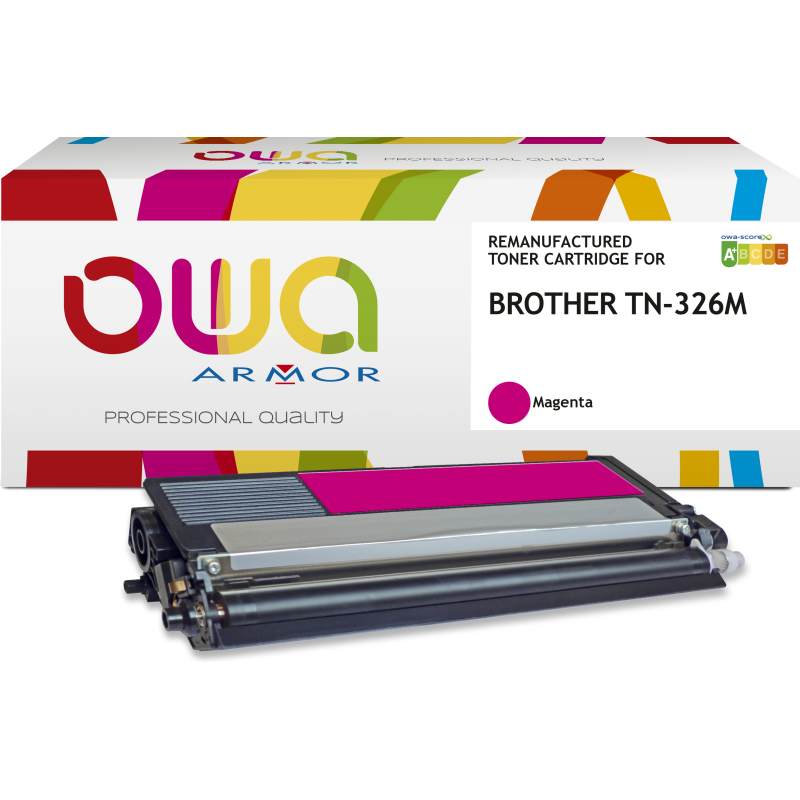 Toner remanufacturé OWA couleurs séparées compatible BROTHER TN-326 pour imprimante laser