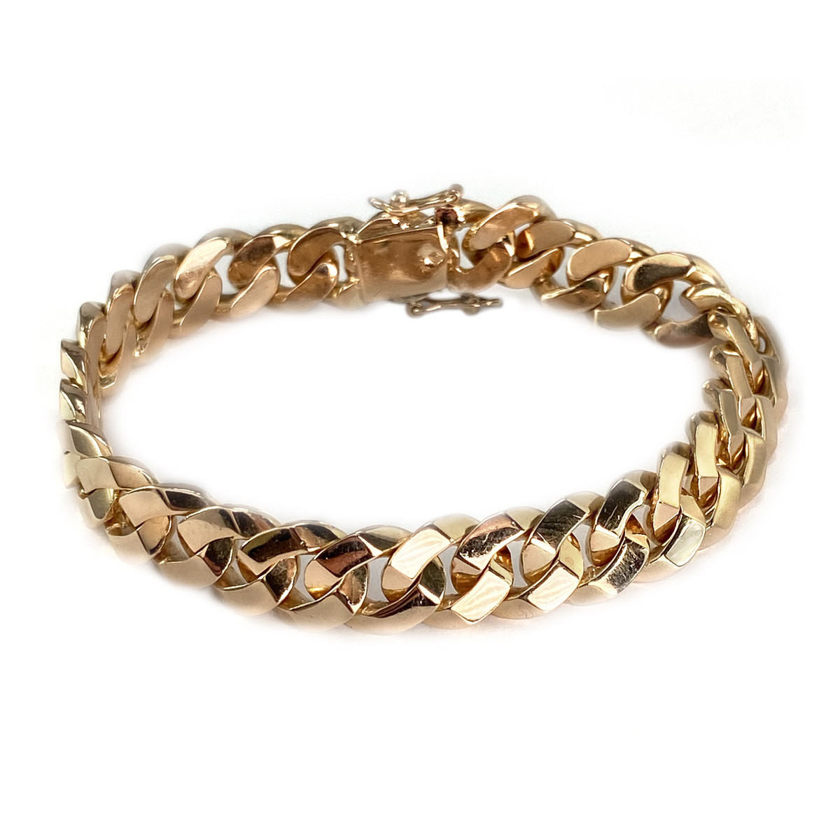 Bracelet d'occasion or 750 rose maille gourmette 18 cm