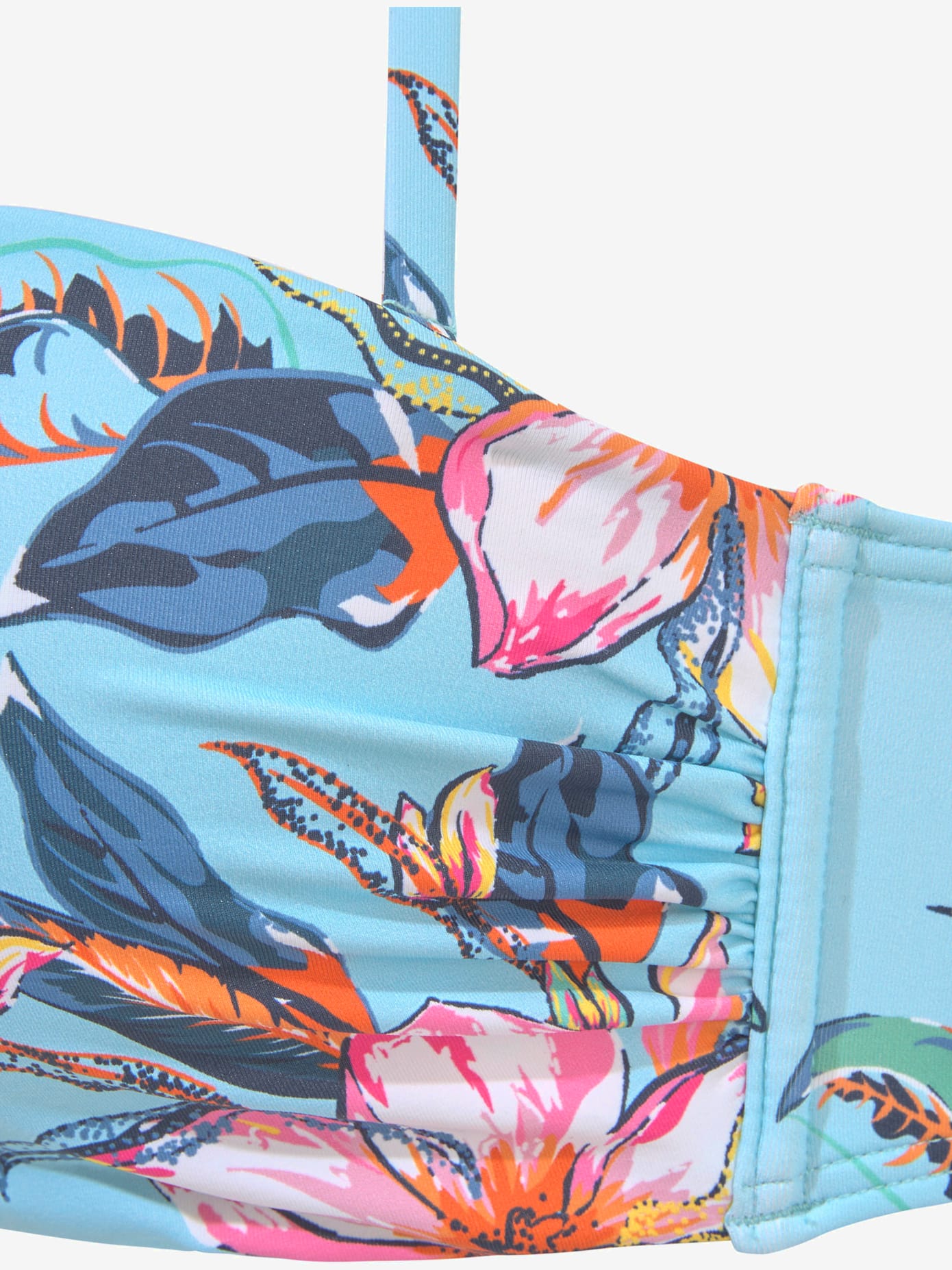 Haut de bikini bandeau à armatures design floral