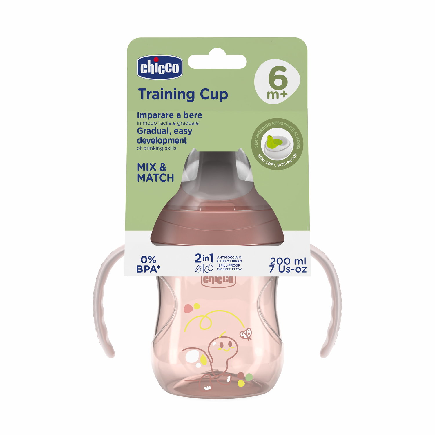 CHICCO TRAINING Cup<br>1 Stück, Pink 6m+