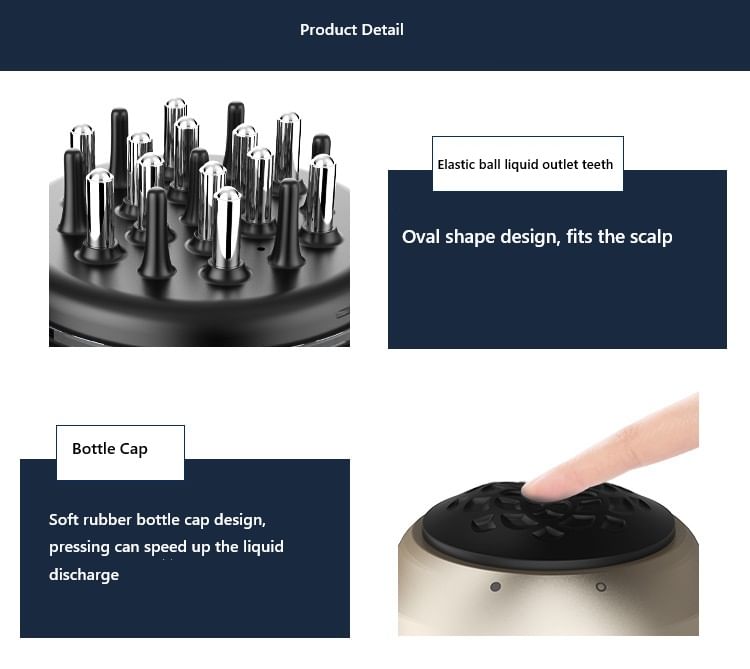 SIMBLER - Hoofdmassageborstel met serumdispenser